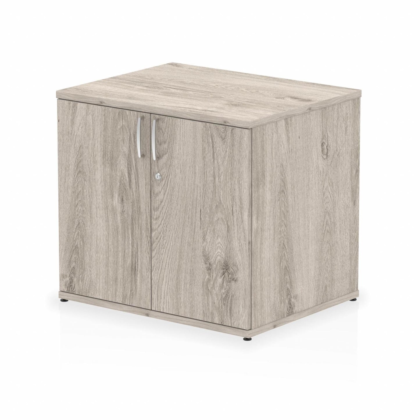 Impulse Desk High Cupboard with 1 Adjustable Shelf Grey Oak