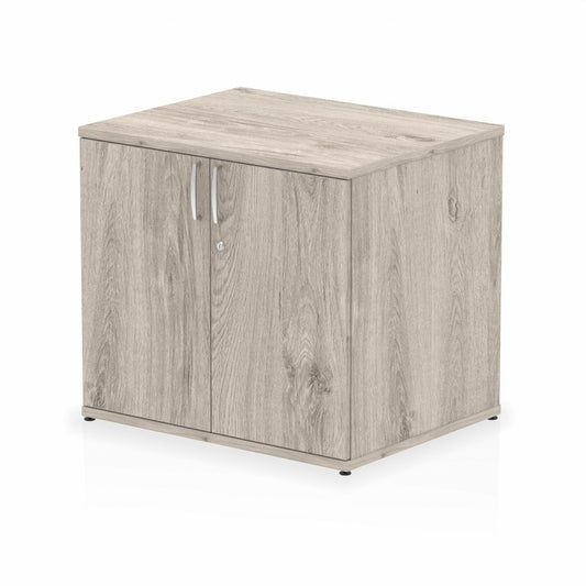 Impulse Desk High Cupboard with 1 Adjustable Shelf Grey Oak