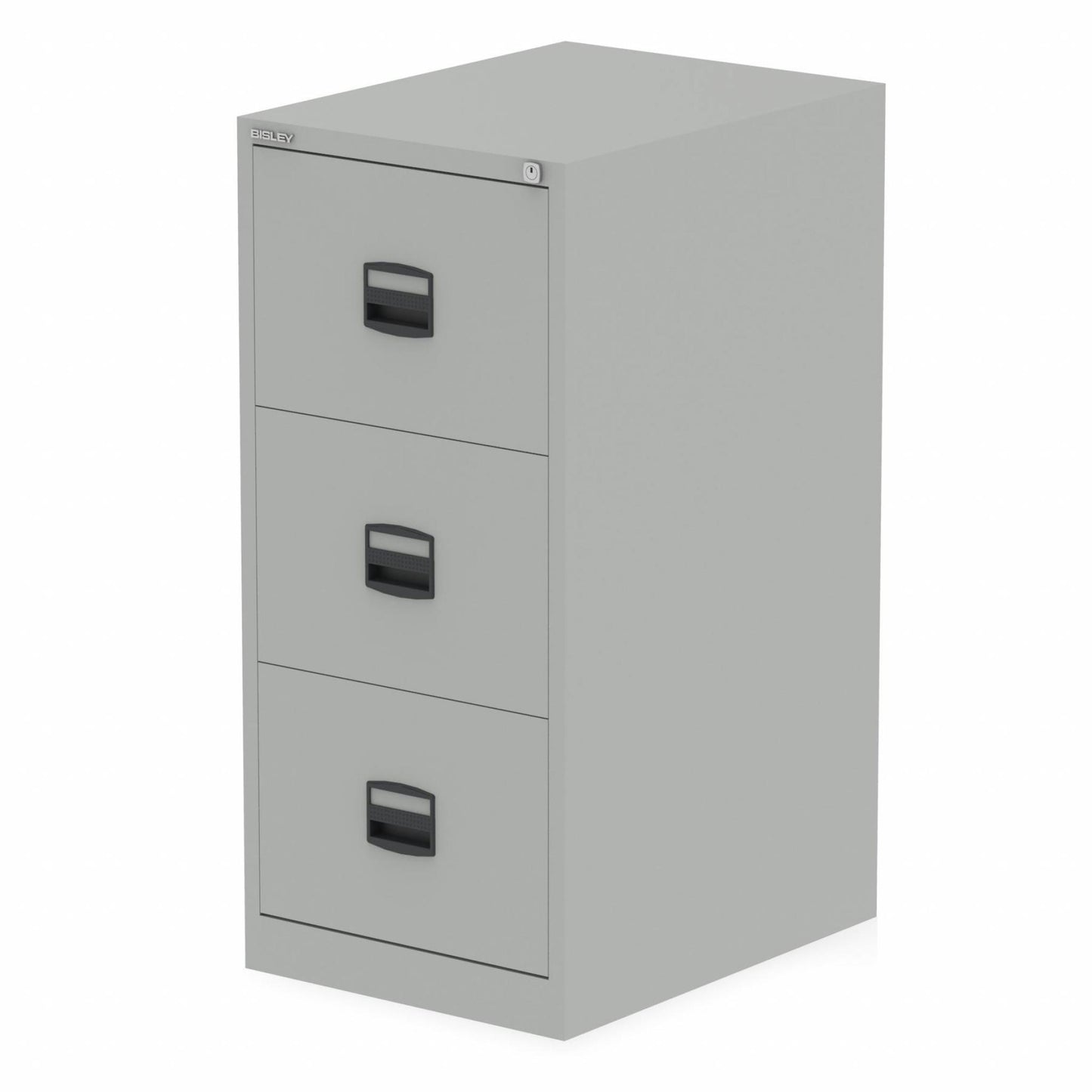 Qube by Bisley 3 Drawer Metal Filing Cabinet Grey Ref BS0007 OE