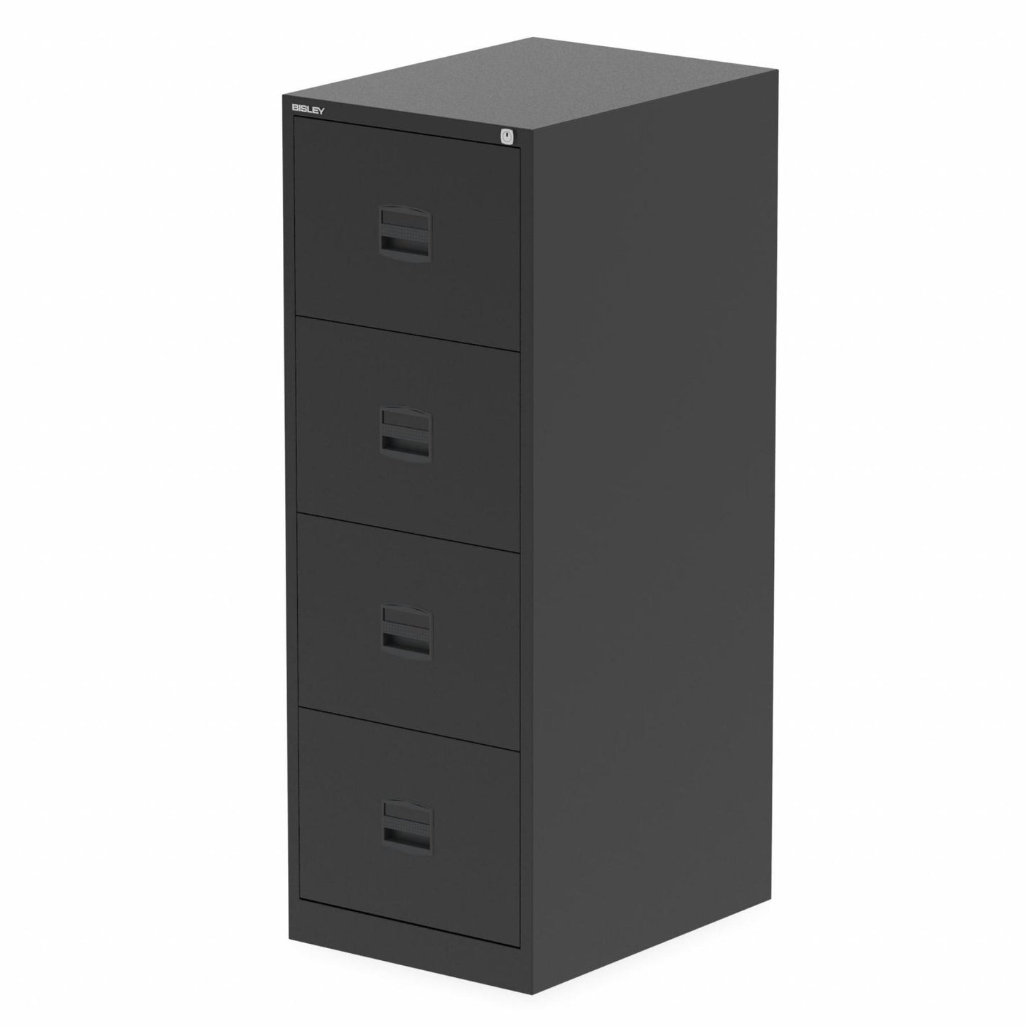 Qube by Bisley 4 Drawer Metal Filing Cabinet Black Ref BS0009 OE