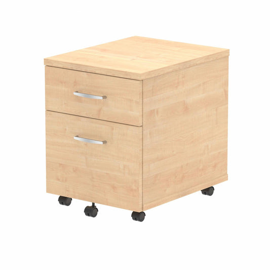 Impulse 2 Drawer Mobile Pedestal Maple D.F.