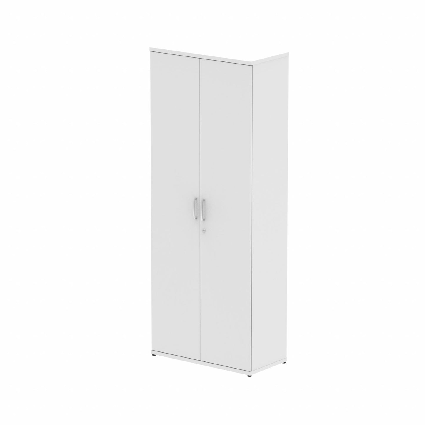 Impulse 2000mm High Cupboard with 4 Adjustable Shelves White