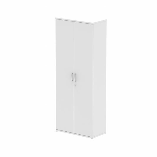 Impulse 2000mm High Cupboard with 4 Adjustable Shelves White