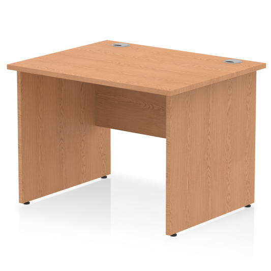 Impulse 1000mm Straight Desk with Wooden Panel Legs Oak Ref MI000827 OE