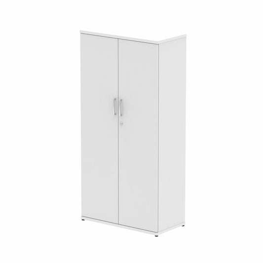 Impulse 1600mm High Cupboard with 3 Adjustable Shelves White