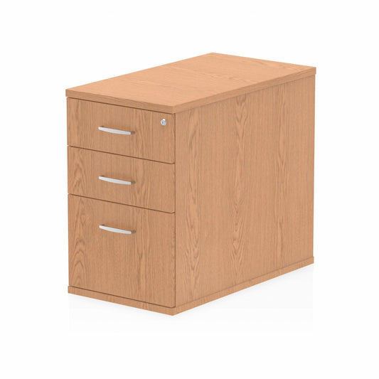 Impulse 3 Drawer 800mm Deep Desk High Pedestal Oak