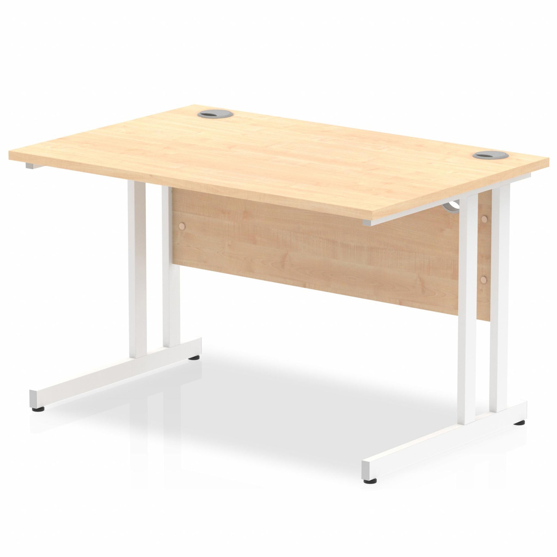 Maple straight desk on a white background