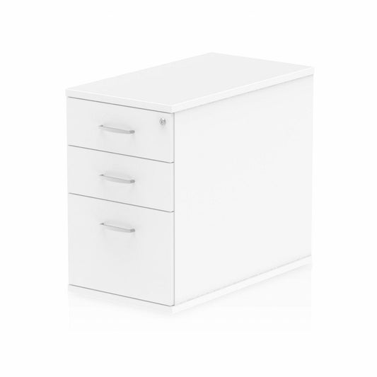 Impulse 3 Drawer 800mm Deep Desk High Pedestal White