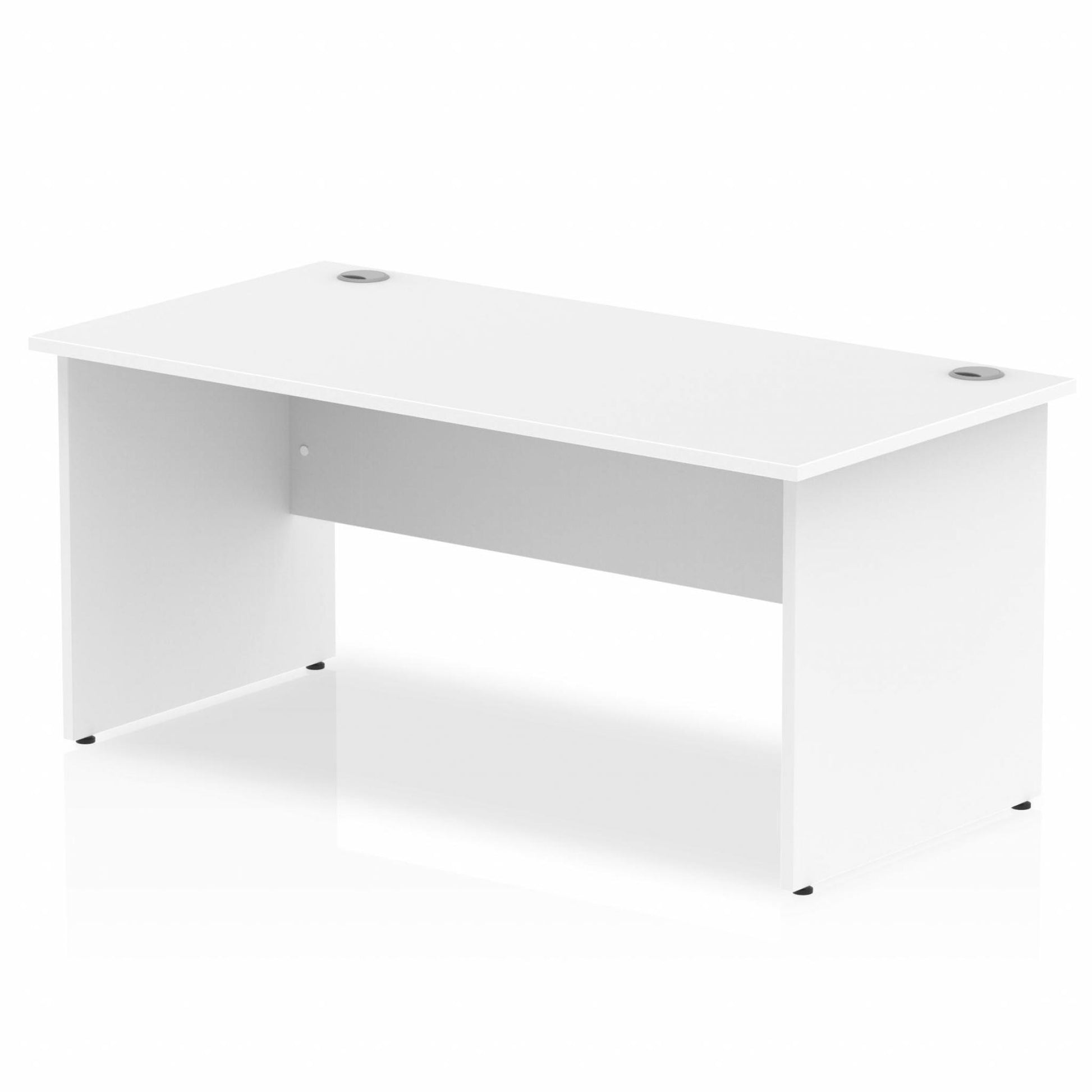 White straight desk on a white background