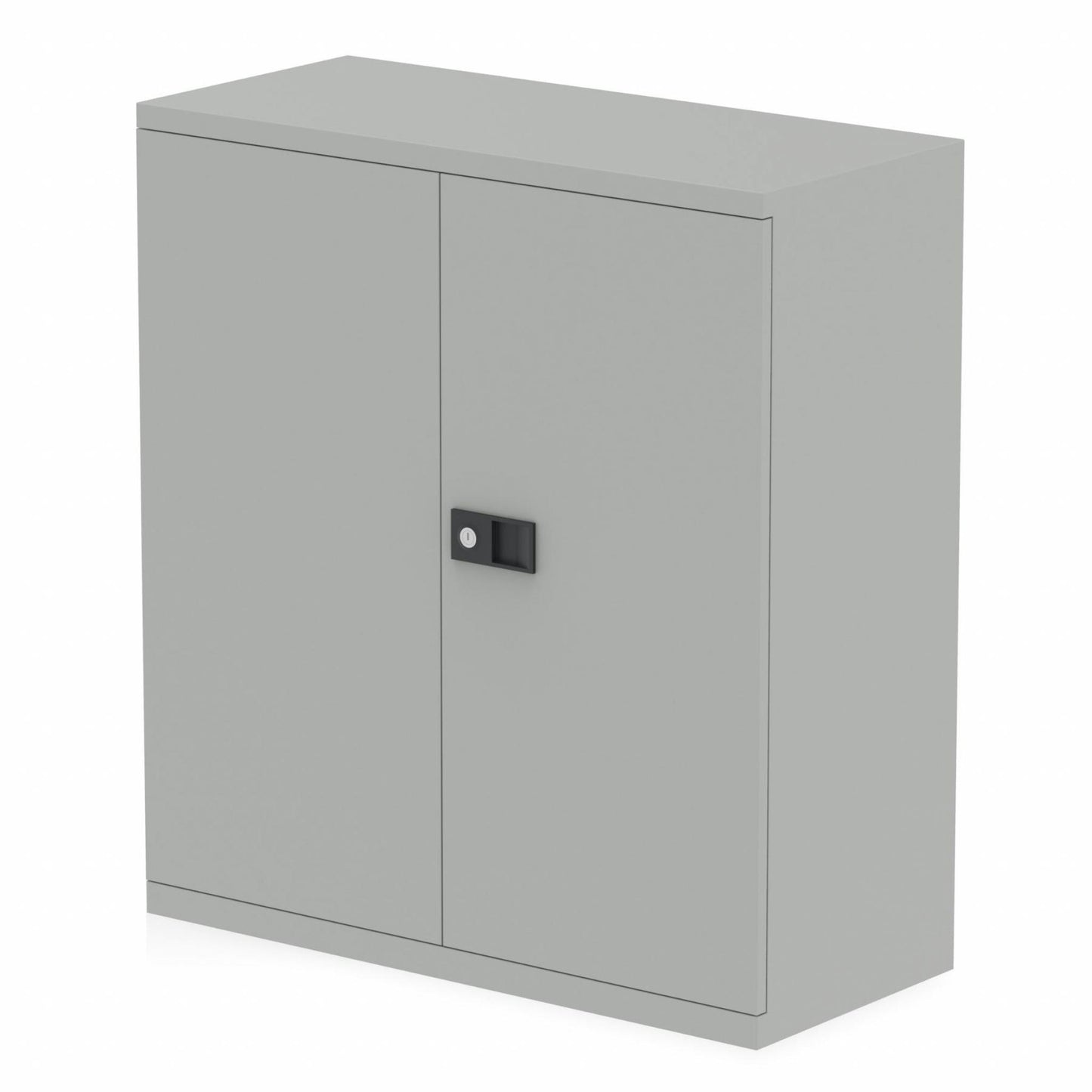 Qube by Bisley 1000mm High 2 Door Cupboard Grey with 1 Shelf Ref BS0025 OE