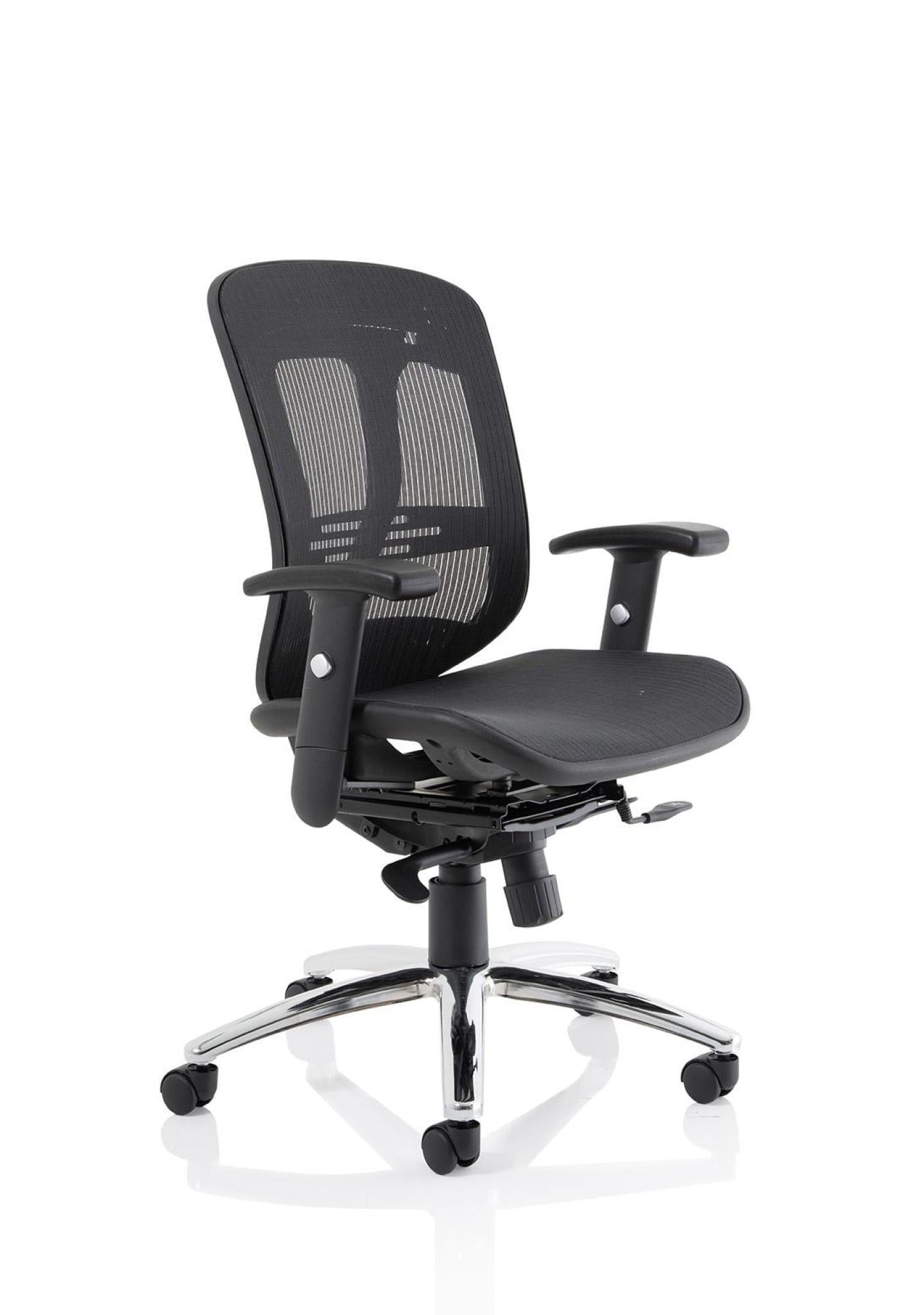 Mirage II Mesh Back Operator Chair, Height Adjustable Arms Black