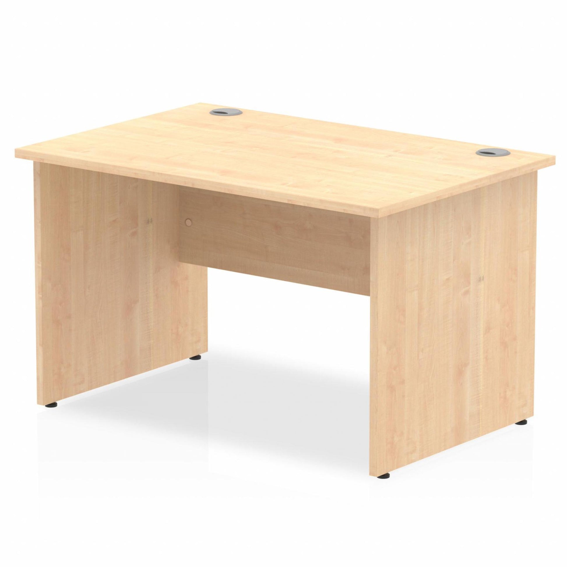 Maple straight desk on a white background