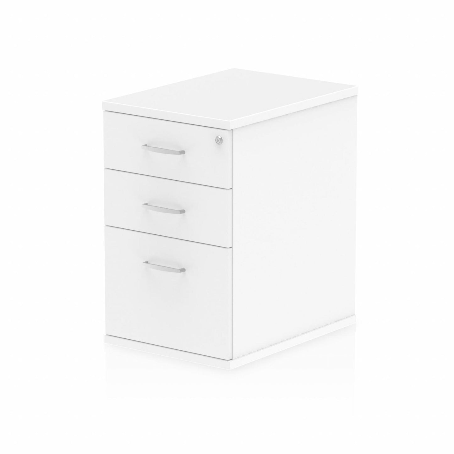 Impulse 3 Drawer 600mm Deep Desk High Pedestal White