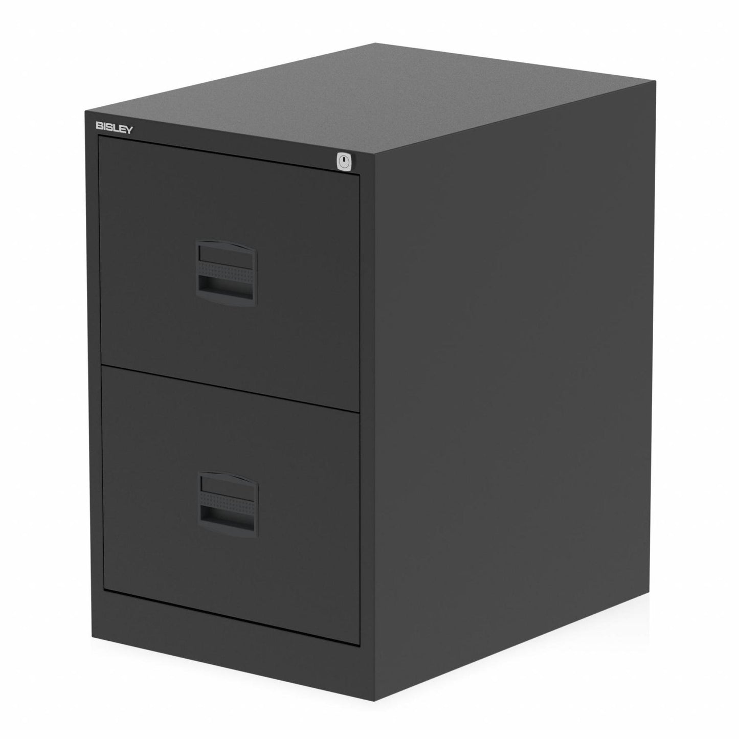 Qube by Bisley 2 Drawer Metal Filing Cabinet Black