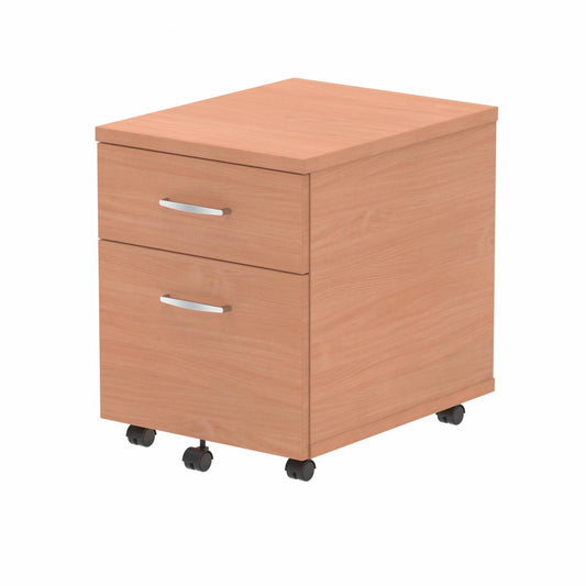 Impulse 2 Drawer Mobile Pedestal Beech D.F.