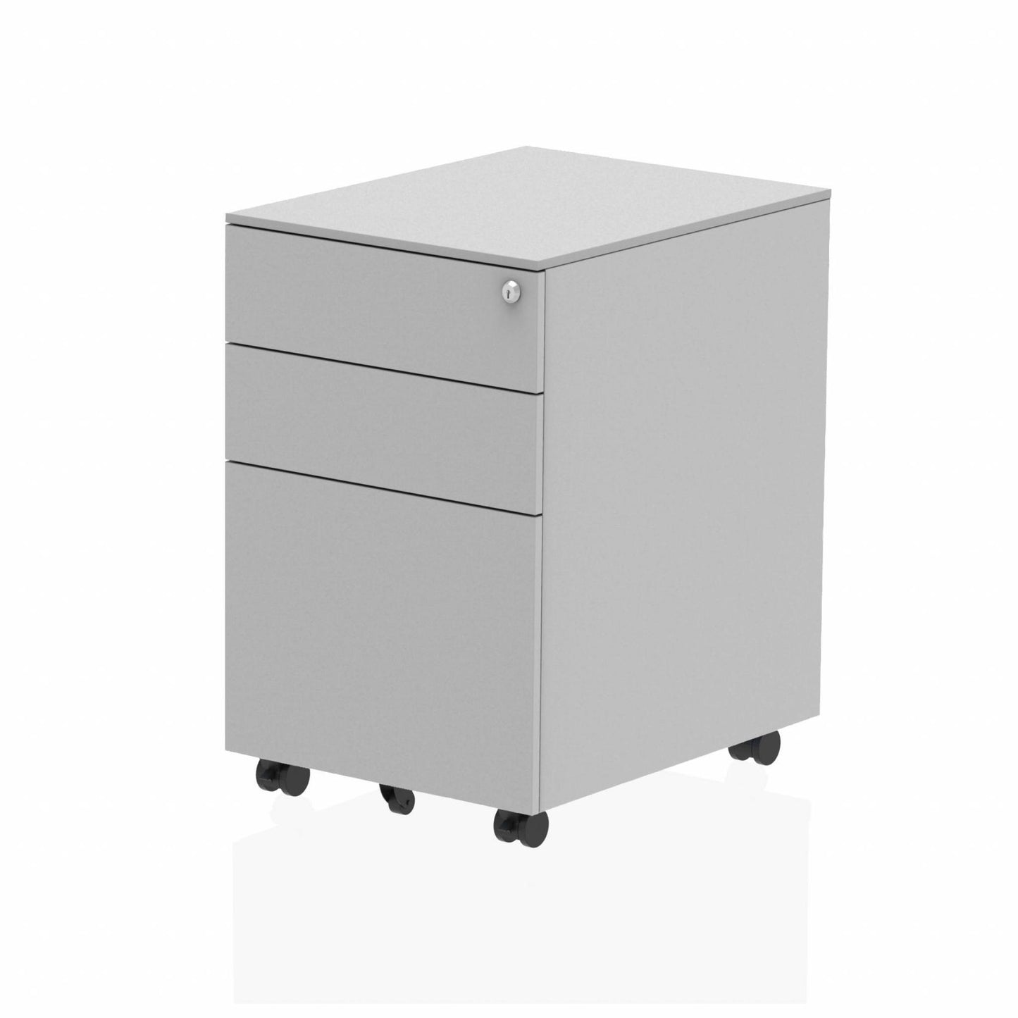 Impulse Steel Metal 3 Drawer Mobile Pedestal Silver