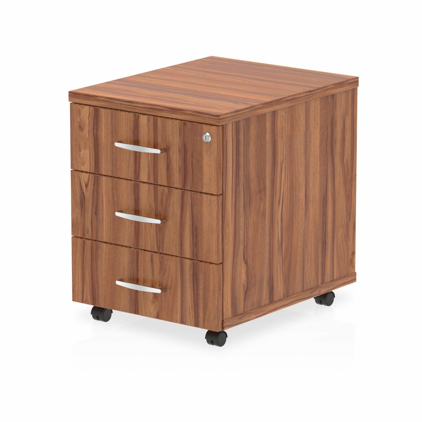 Impulse 3 Drawer Mobile Pedestal Walnut