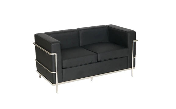 Value 2 Seater Korby Sofa Faux Leather Black