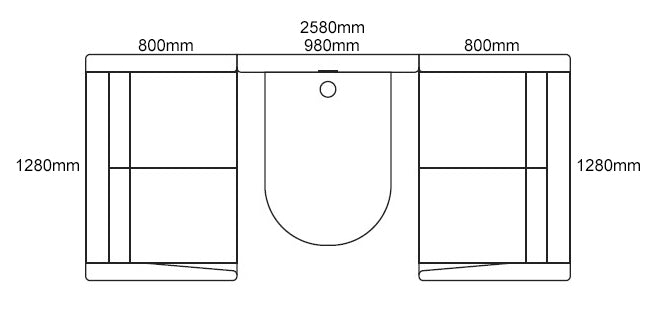 Alto Booth Small 4 Seater with Table inc Desktop Power Module & TV Bracket