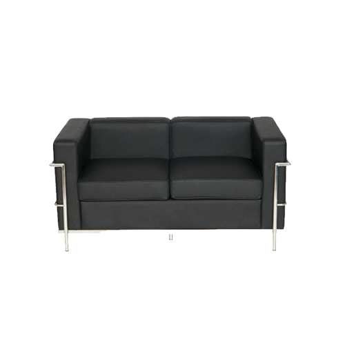 Value 2 Seater Korby Sofa Faux Leather Black