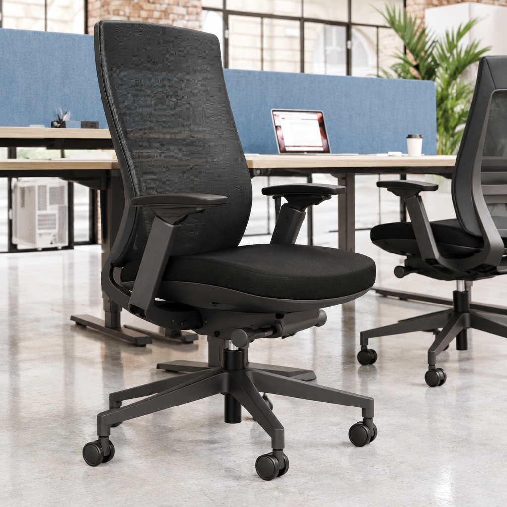 X22 chairs at sit-stand desks, closer